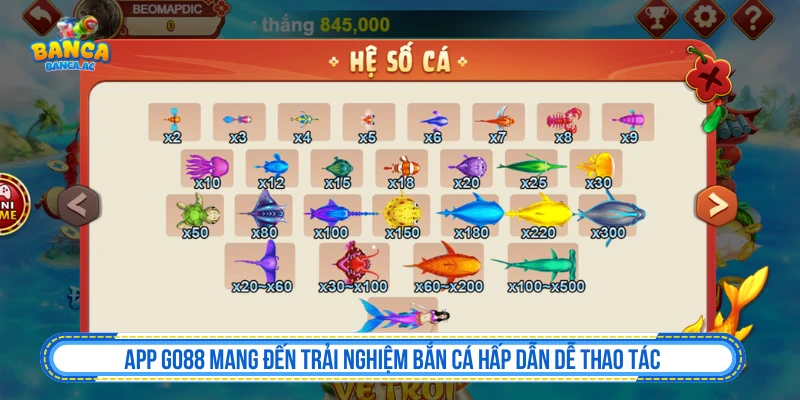 Trải Nghiệm Bắn Cá GO88 Đặc Sắc Nhất Trên Điện Thoại App GO88 mang đến trải nghiệm bắn cá hấp dẫn dễ thao tác