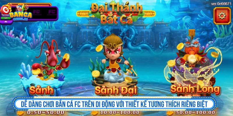 Bắn Cá FC Săn Boss Đa Dạng Và Cơ Chế Thưởng Hấp Dẫn Dễ dàng chơi bắn cá FC trên Di Động với thiết kế tương thích riêng biệt